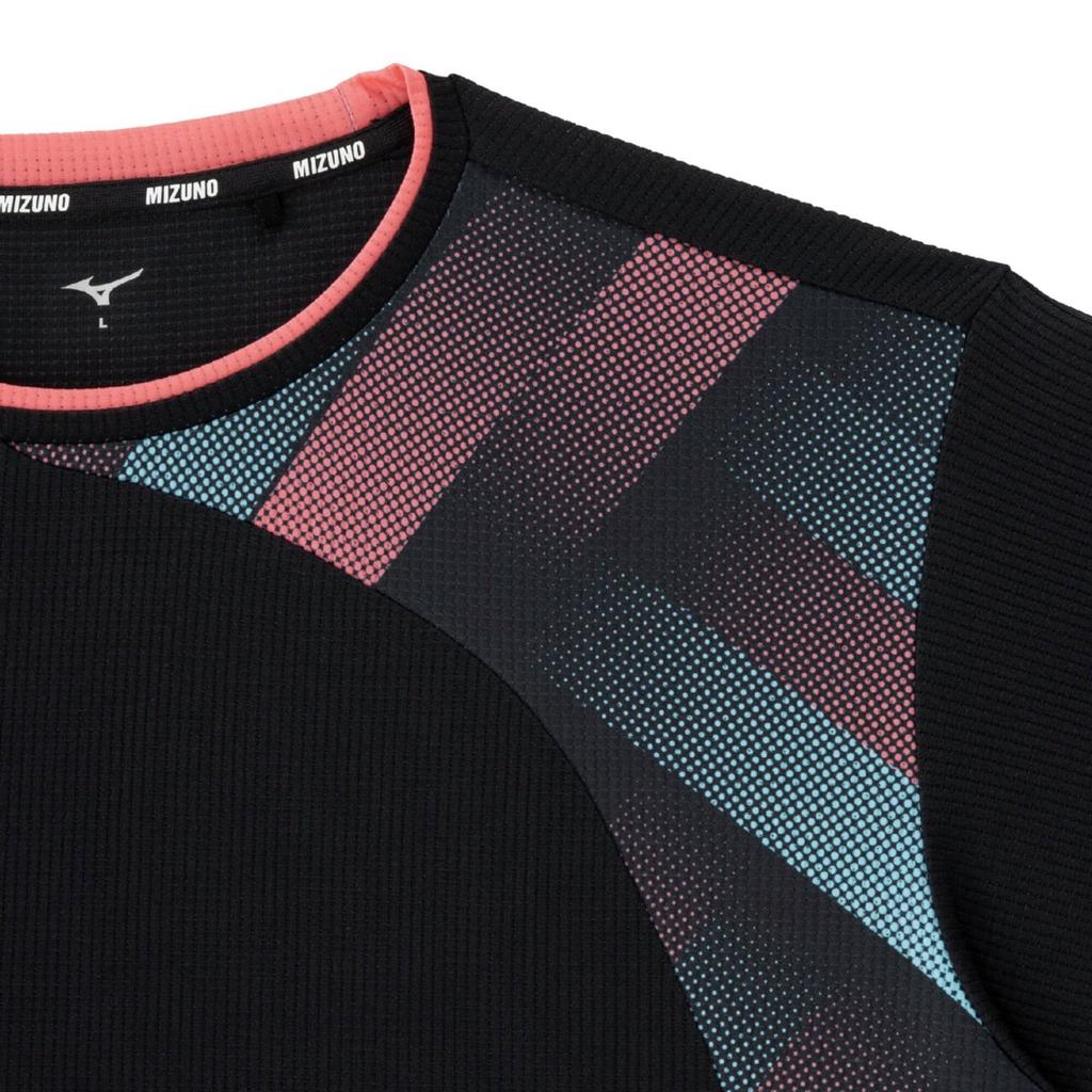 Dry Aeroflow Game Shirt, Short Sleeve, Dynamotion Fit, Highly Breathable, Perfect for Tennis and Badminton, Unisex, Black, Size S (62JAC012)
