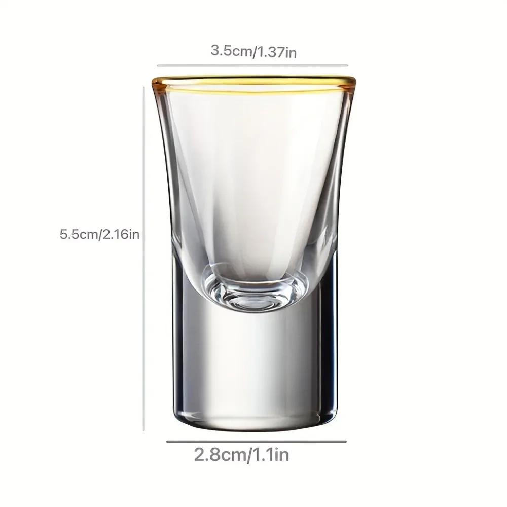 6pcs 15ml Mini Shot Glasses for Bar Pub Club Restaurant and Home Use Tumbler Glass Cup Fine Glass High Quality Wine Ware Set