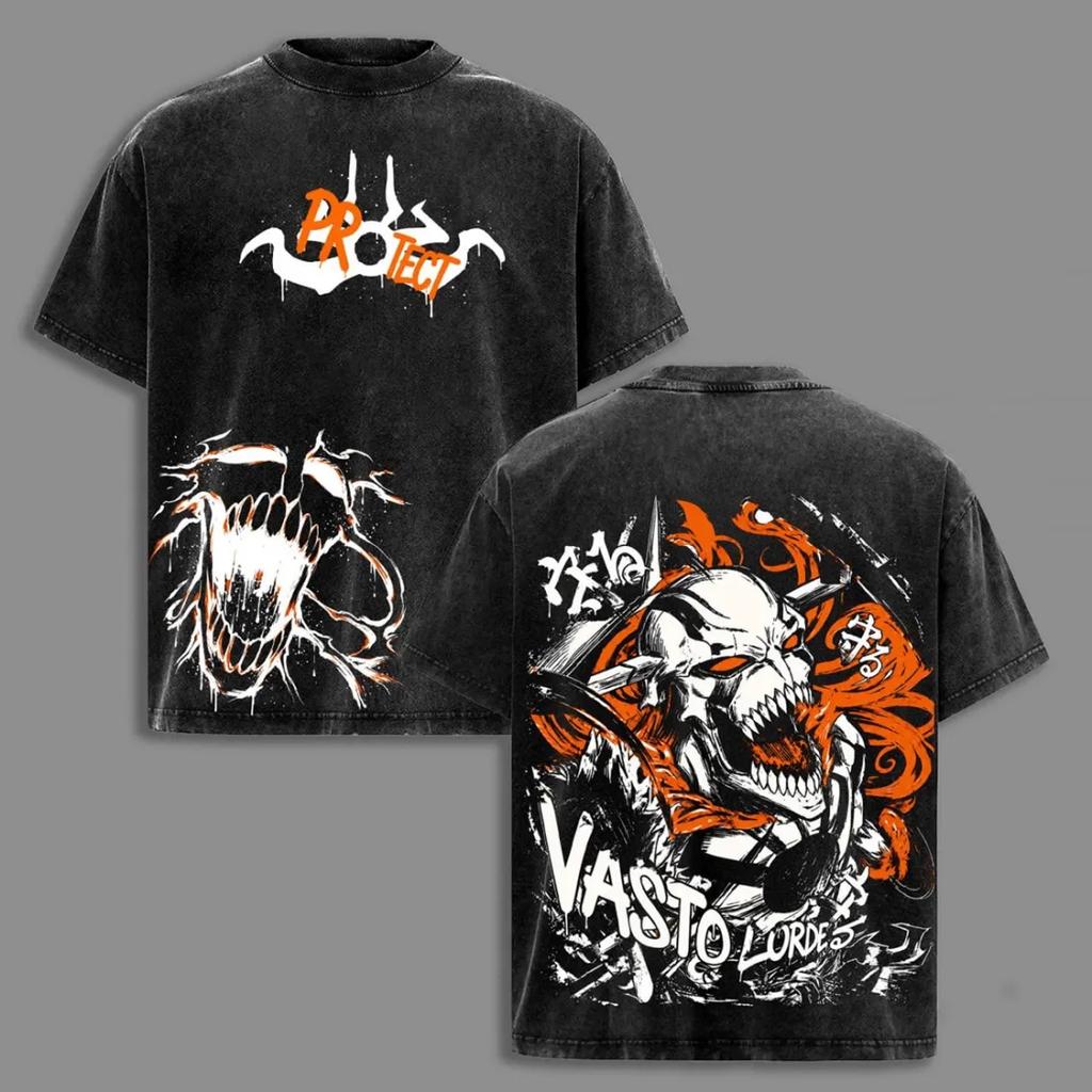 Bleach Ichigo Kurosaki Anime Unisex Washed T-Shirt Oversized Men Women Streetwear High Quality Pure Cotton Short Sleeved Female Male Clothing