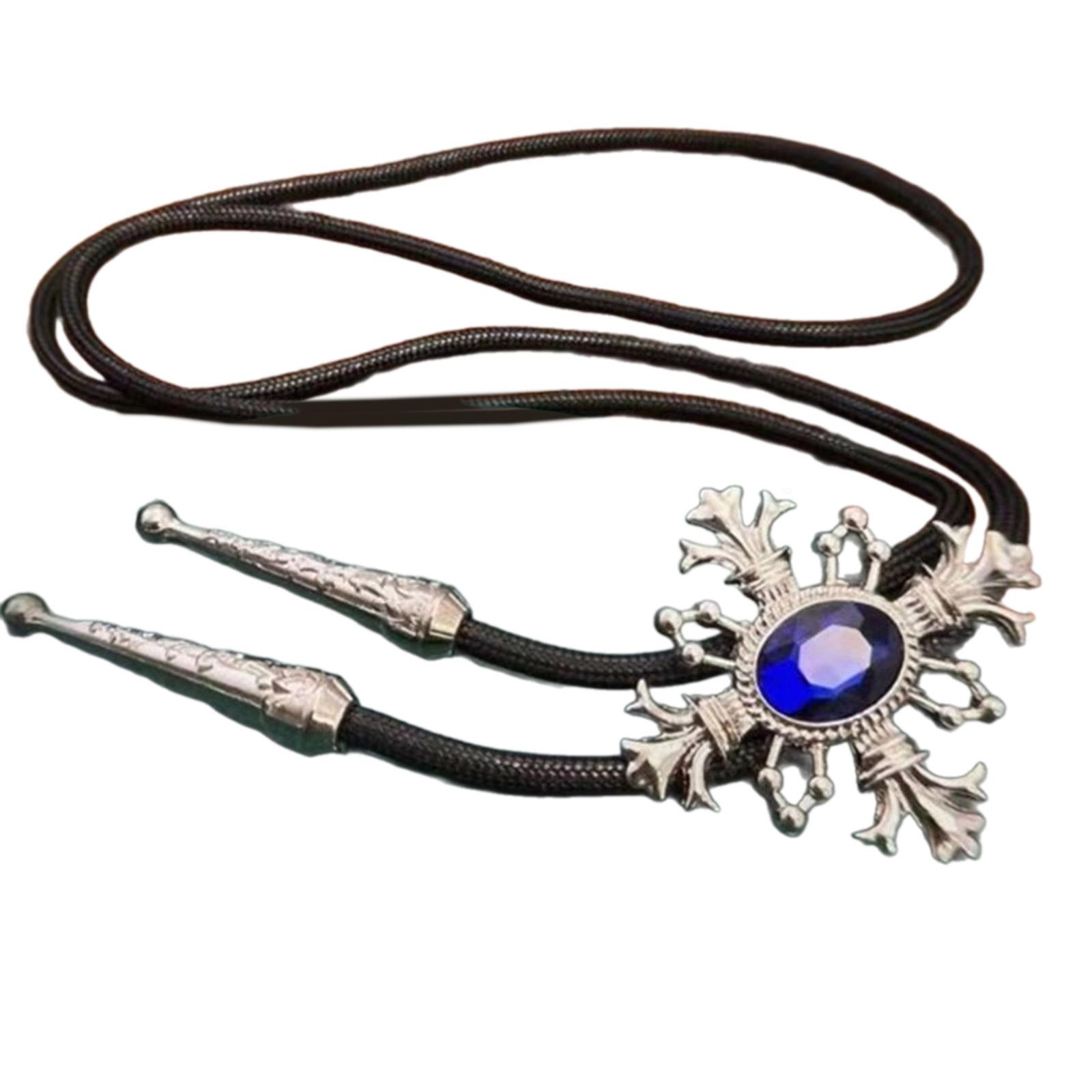 

Cowboy Rhinestone Bolo Tie for Harajuku Carnivals Party Man Teens Shirt Sweater Costume Accessories Gentleman Tie A