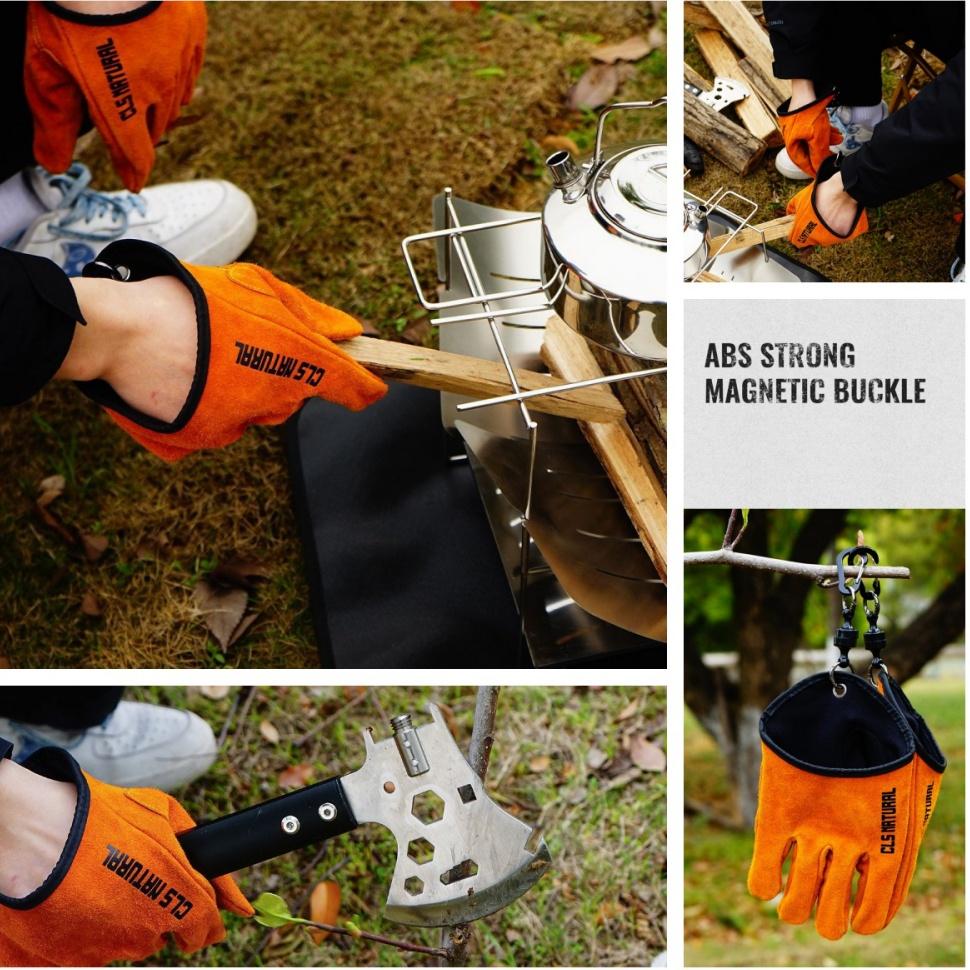 These outdoor gloves are unisex and ideal for camping and barbecues 23.5×14×12.5 оранжевый
