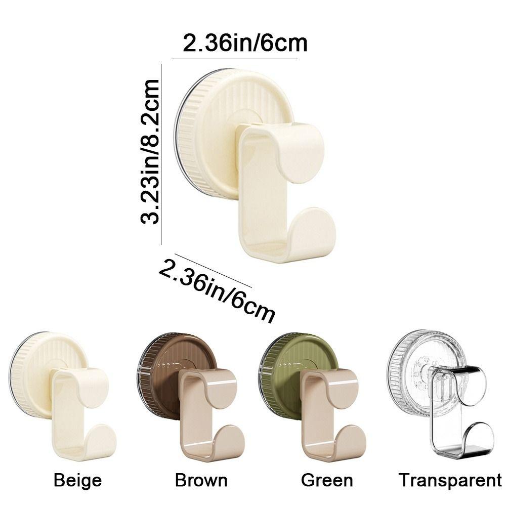 5Pcs Wall Mounted Suction Cup Hooks Waterproof Shower Hooks Practical Washbasin Hook  for Home