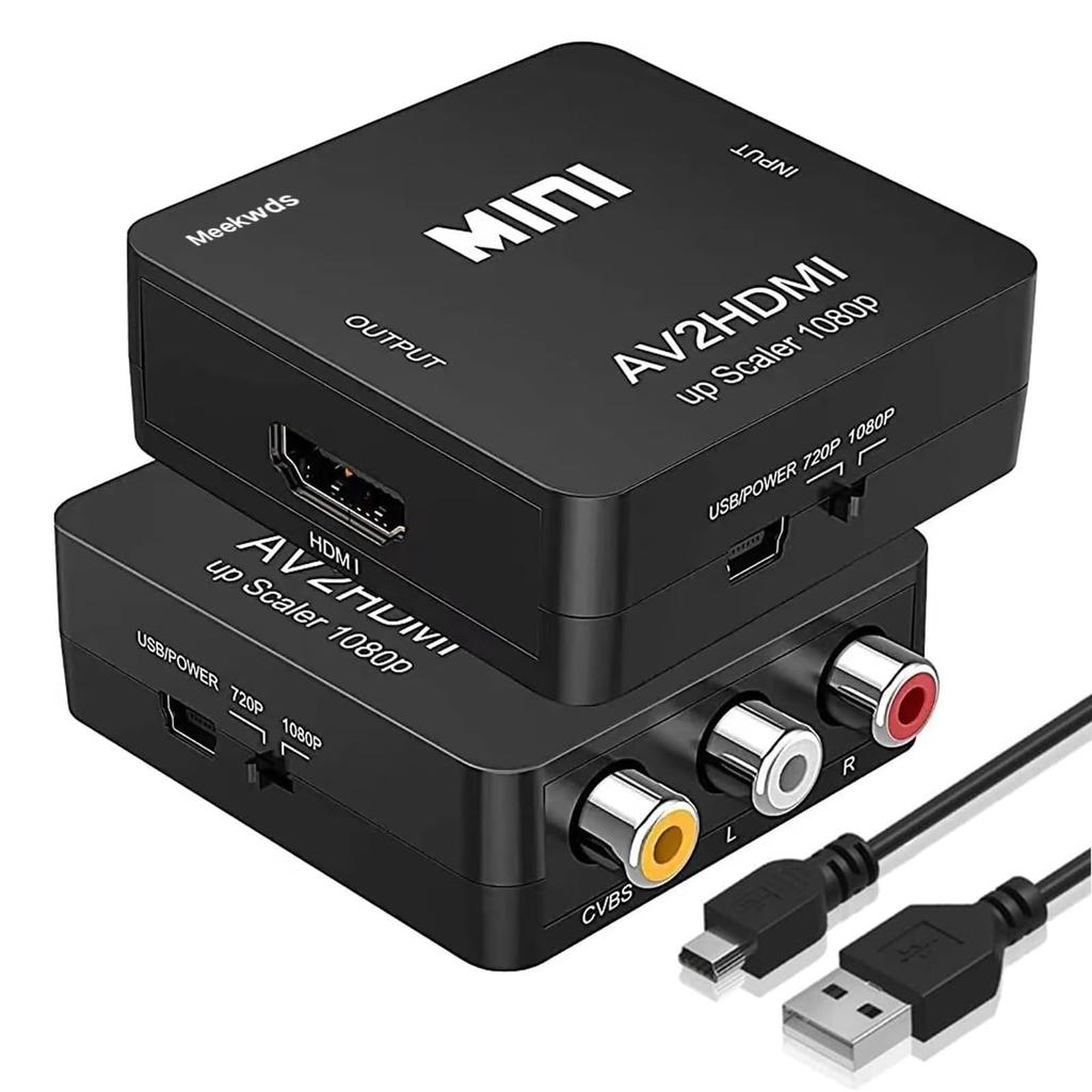 RCA to HDMI AV to HDMI Converter with USB Compatible with Older Network Car Navigation Converter, Cable, TVs, Set-Top Boxes, Xbox, PS4, Systems, etc.
