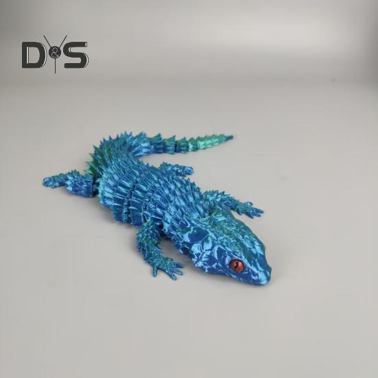 3D-Eidechsen-Simulationsmodell, Action-Spielzeug, Desktop-Dekoration, realistisch aussehende, leuchtende Farben, Tierthema, Eidechsen-Zappelspielzeug, Fotografie-Requisite