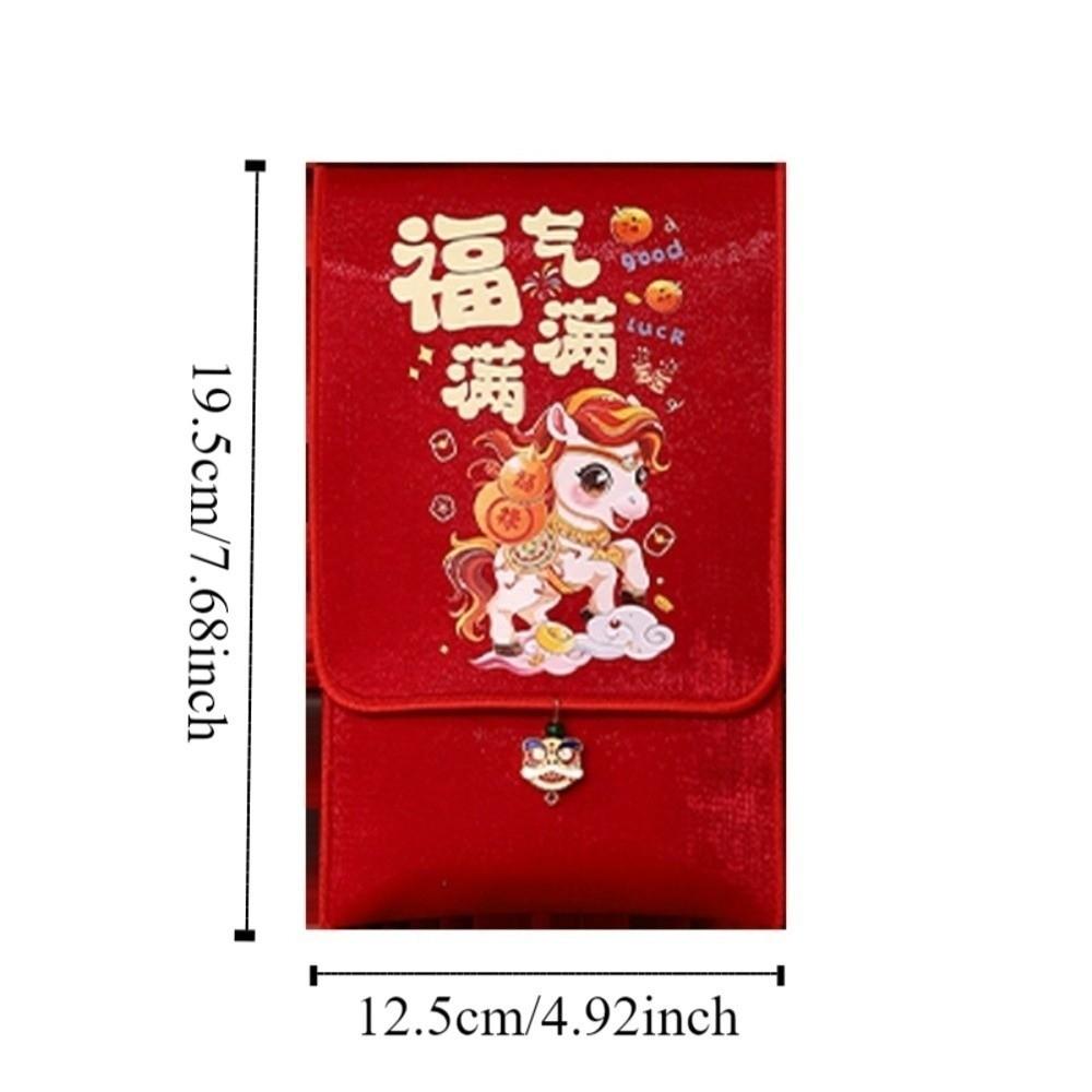 Traditional Good Lucky Money Bag Cartoon Pony Gift Envelopes Creative Red Pocket New Year Gift