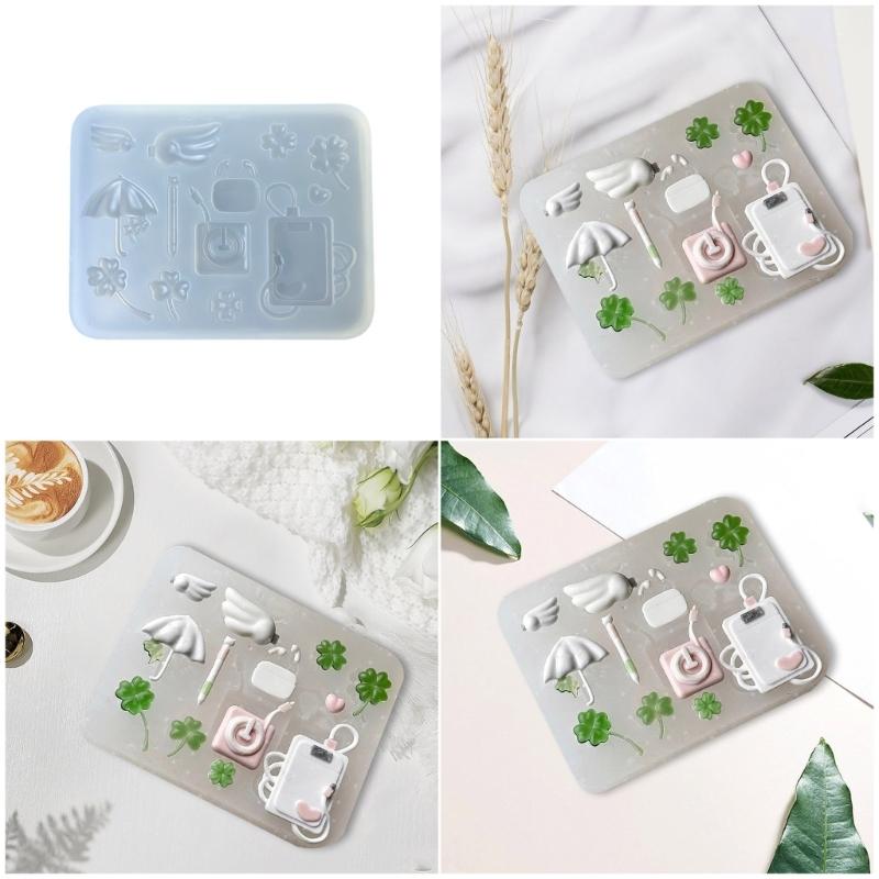 Silicone Mold Clovers Shaped Accessories Mould Unique Epoxy Resin Jewelry Making Molds for Crafting Enthusiasts