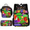 Child School Gartens of BanBans Game Backpack with Lunch Bags ,Pencil Bags ,School Bags for Boys Girls Best Gift