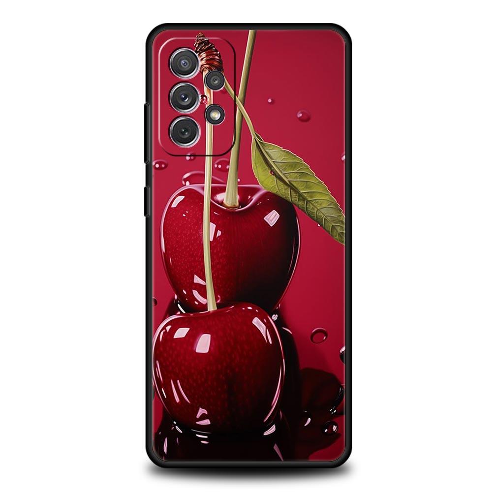 Kirschen Kirschfrucht Handyhülle Für Samsung Galaxy A17 A07 A55 A35 A25 A15 A05 A33 5G A31 A23 A21s A13 A41 A73 A53 A51 A71Abdeckung