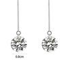 Women Cubic Zirconia Dangle Long Chain Line Earrings Jewelry