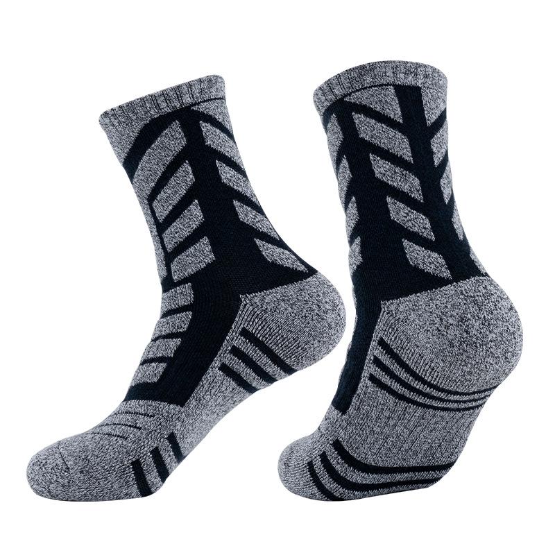 Thick Outdoor Hiking and Running Mid-Calf Socks - Shock-Absorbing, Comfortable, Sweat-Absorbent, Ideal for Skiing and Mountaineering