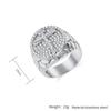 Jesus Men's Ring, Stainless Steel Moissanite Zircon Ring, Hiphop Jewelry