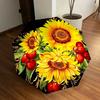 1pc Sunflower Bouquet with Berries Umbrella with Plastic Handle,Suitable for All Seasons Home Travel Outdoor UmbrellaDD1133