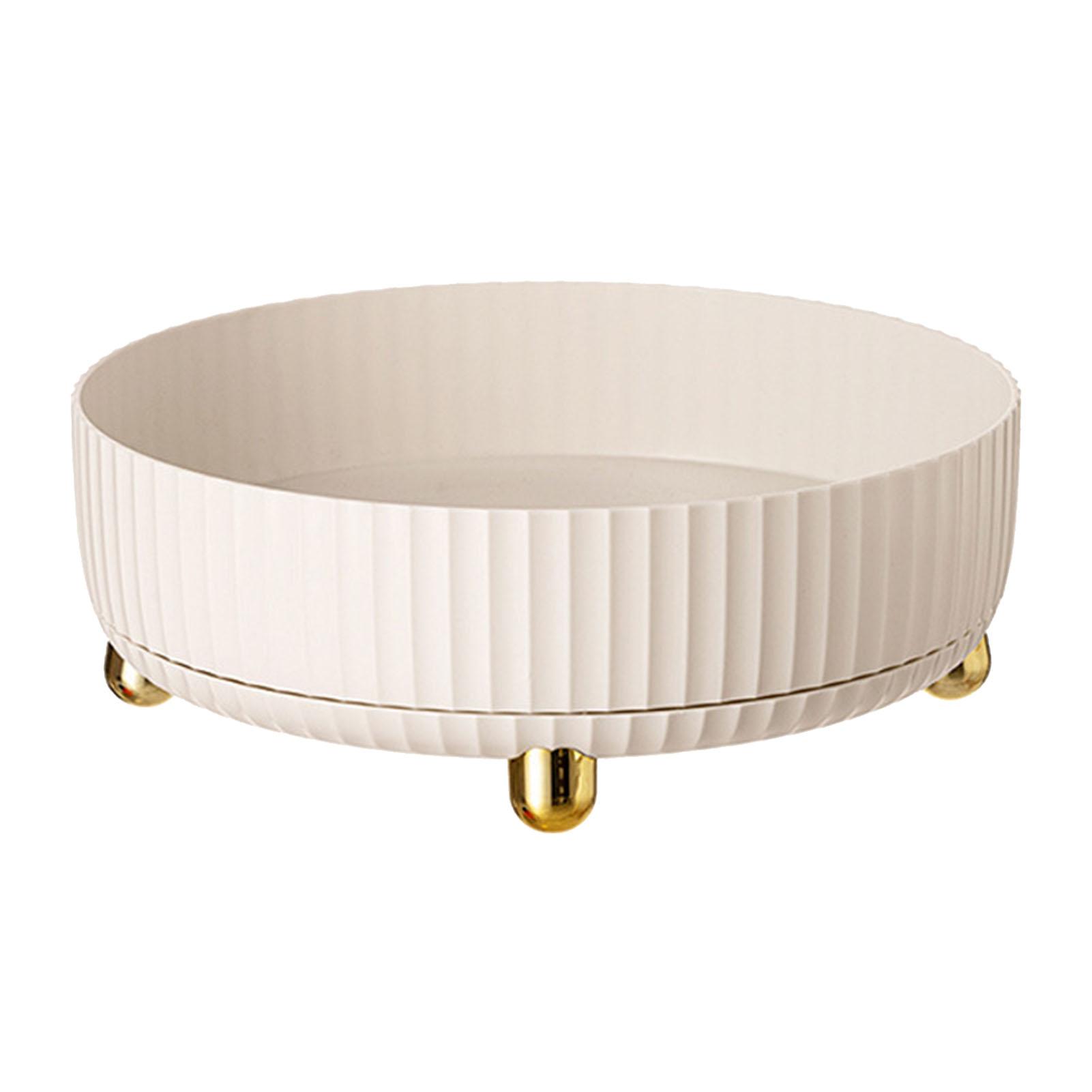 

360 Degree Rotating Storage Tray Innovative Light Luxury Spice Organizer Turntable Makeup Organizer білий