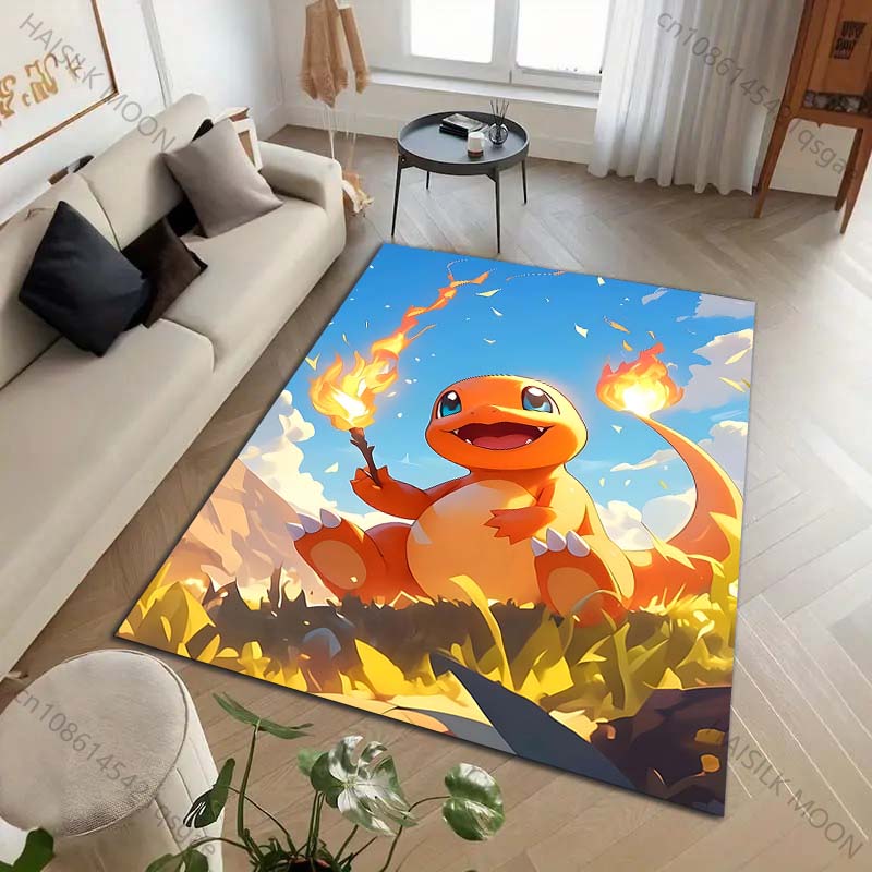 1PC Pocket Monsters Charizard Carpet for Living Room Bedroom Kid's Room Home Decor Area Rug Sofa Cloakroom Play Mat for Gifts