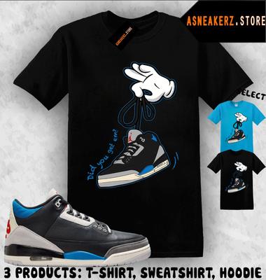 Tee Shirt Matching AJ 3 OG Rare Air 2025 To Match Sneaker Cartoon Hand T-Shirt