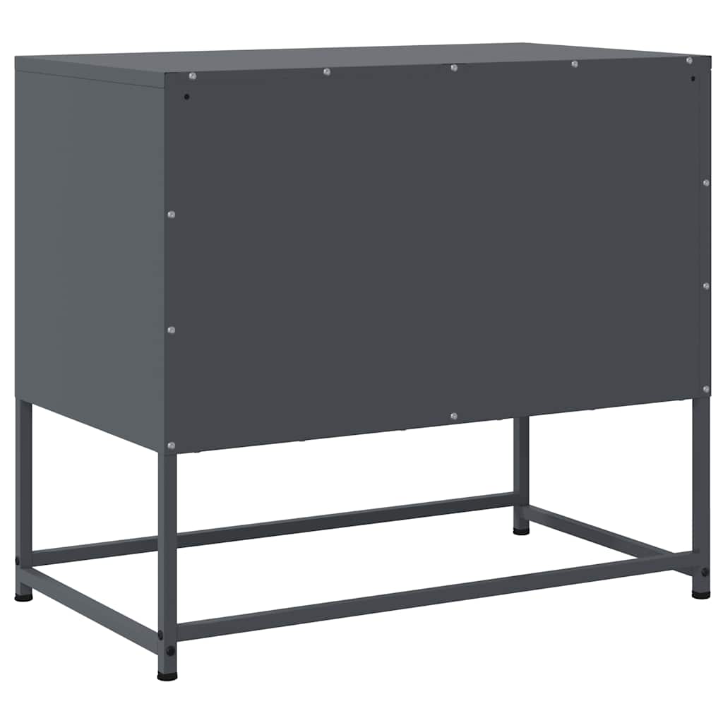 Vidaxl Szafka Pod Telewizor, Antracytowa, 68,5X39X60,5 Cm, Stalowa