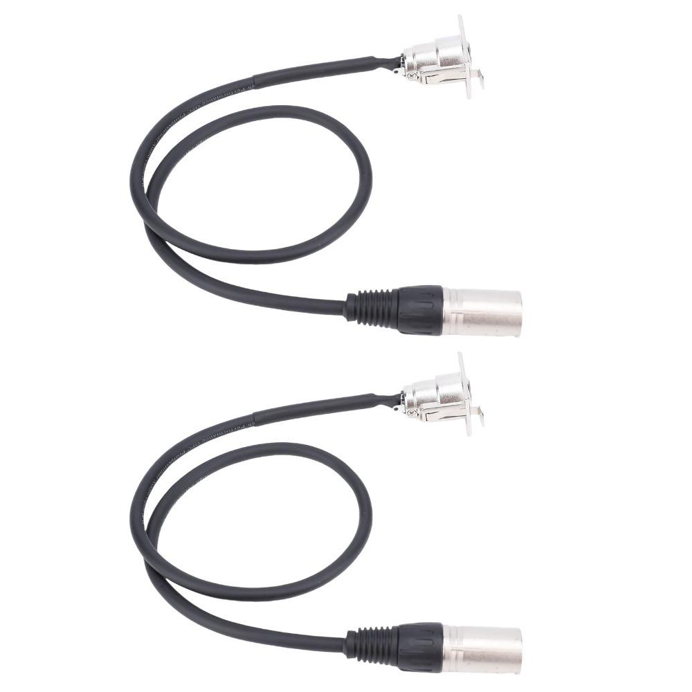 2 Pcs 3Pin XLR Female To 3Pin Male Panel Mount Adapter Mic Feed Thru Converter  for Floor Box