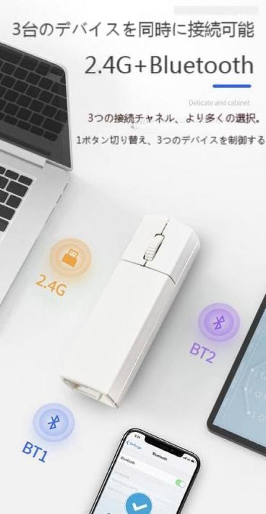 Wireless Bluetooth & 2.4G 2-in-1 Mouse, Ultra-Lightweight (29g), Perfect for PowerPoint Presentations, Quiet Operation, with Storage Pouch, TYPE-C