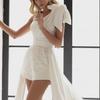 2025 Spring Women's Slim White V-neck Lace Tube Mini Dress