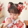 Hair Accessories Children New Year Hairpin Hanfu Headdress Red Bow Hair Clip  Children