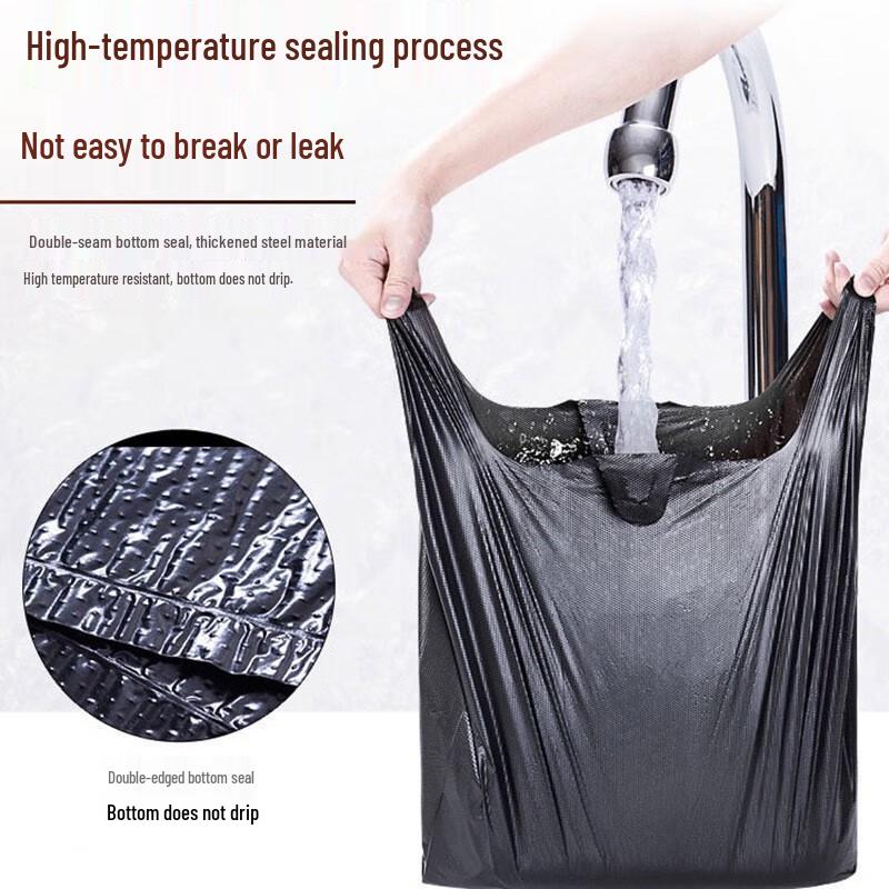 WOLSGIN Black Handled Garbage Bags