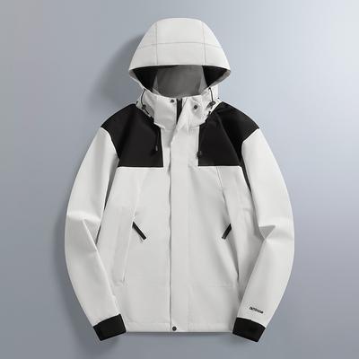 Jaquetas Outdoor Masculinas e Femininas à Prova de Vento e Impermeáveis com Capuz Esportes e Lazer ao Ar Livre Roupas de Montanhismo Jaqueta de Primavera e Outono Casaco