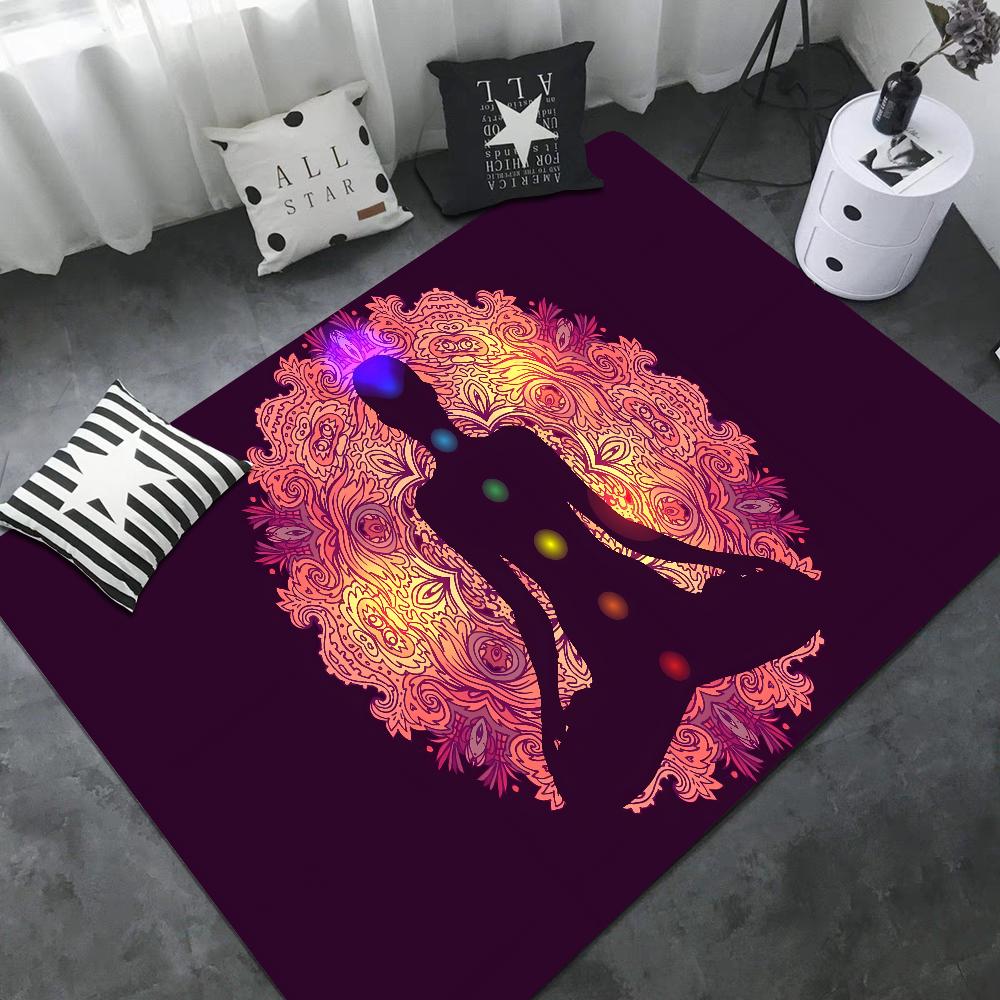 Rainbow 7 Chakra Mandala Bohemia Yoga Door Mat Washable Non-Slip Living Room Sofa Chairs Area Mat Kitchen Welcome Doormat