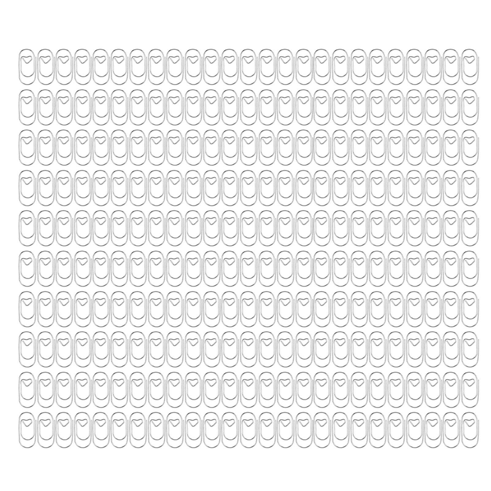 

250 шт. необычные скрепки в форме сердца, маленькие, покрытые пластиком, проволочные, широко используемые, милые скрепки для дома Silver Color