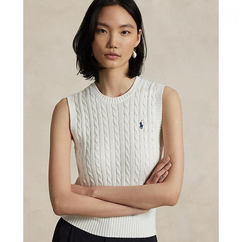 Polo Ralph Lauren Women S Cable Knit Cotton Sweater veSt  wmpoSwenc021229100 