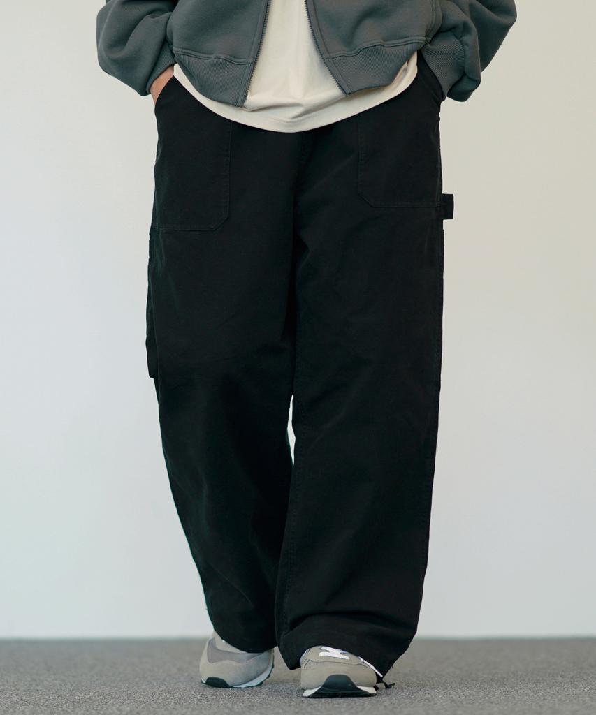 JEMUT Bain Fatigue Carpenter Banding Pants Black Solp2590
