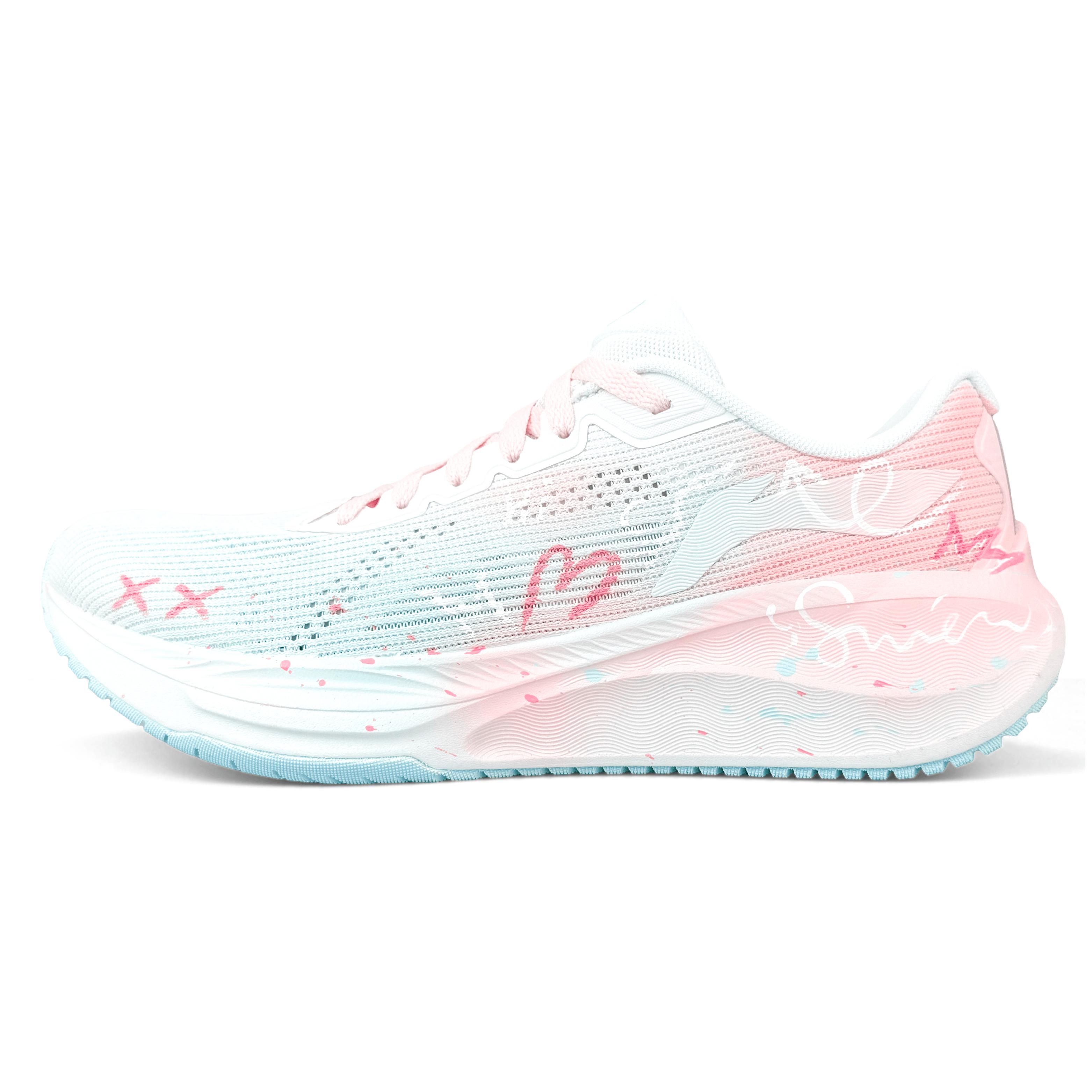 Li Ning Версия 2.0 Амортизирующие Износостойкие Нескользящие Низкие Беговые Кроссовки Мужские Сине-Розовые ARSU009-7(Команда1556-) 45