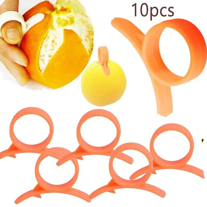 10PCS Thickened Finger Orange Peeler To Avoid Dirtying Hands and Nails Portable Snail Shaped Fruit Peeler Household Kitchen Tool