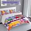 3pcs Custom Name Nanimate Insanity Bedding Set,Includes 1 Duvet Cover and 2 Pillowcases,All-season Bedroom Decor