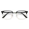 Men's TR90 Ultralight Browline Semi-Rimless Eyeglasses Frame with Anti-Blue Light, Suitable for Prescription Lenses
