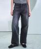 VIVACIOUS Beads Baggy Denim Pants Black