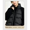 Womens Short Loose Fit Stand Collar Knit Patchwork Down Cotton Jacket Winter Warm Outerwear