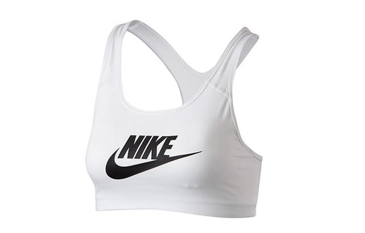Nike Women s Swoosh Logo Training Sports Bra White 899371-100 M