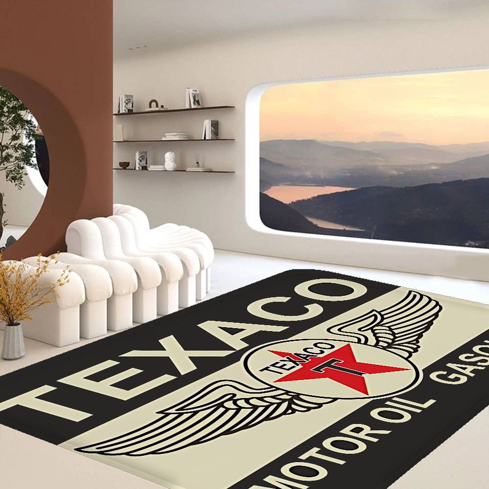 Vintage Texaco Sign Entrance Door Mat Washable Non-Slip Living Room Sofa Chairs Area Mat Kitchen Welcome Doormat