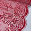 3m x 28cm Red Chantilly Lace, Inelastic French Eyelash Nylon Lace Fabric for Sewing, Bra, Underwear, Lingerie, Dress, Garment, Crafting