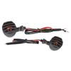 Pair Motorcycle Turn Signal Light with Grill Cover 3 Wires Retro 10mm Installing Hole Universal Replacement