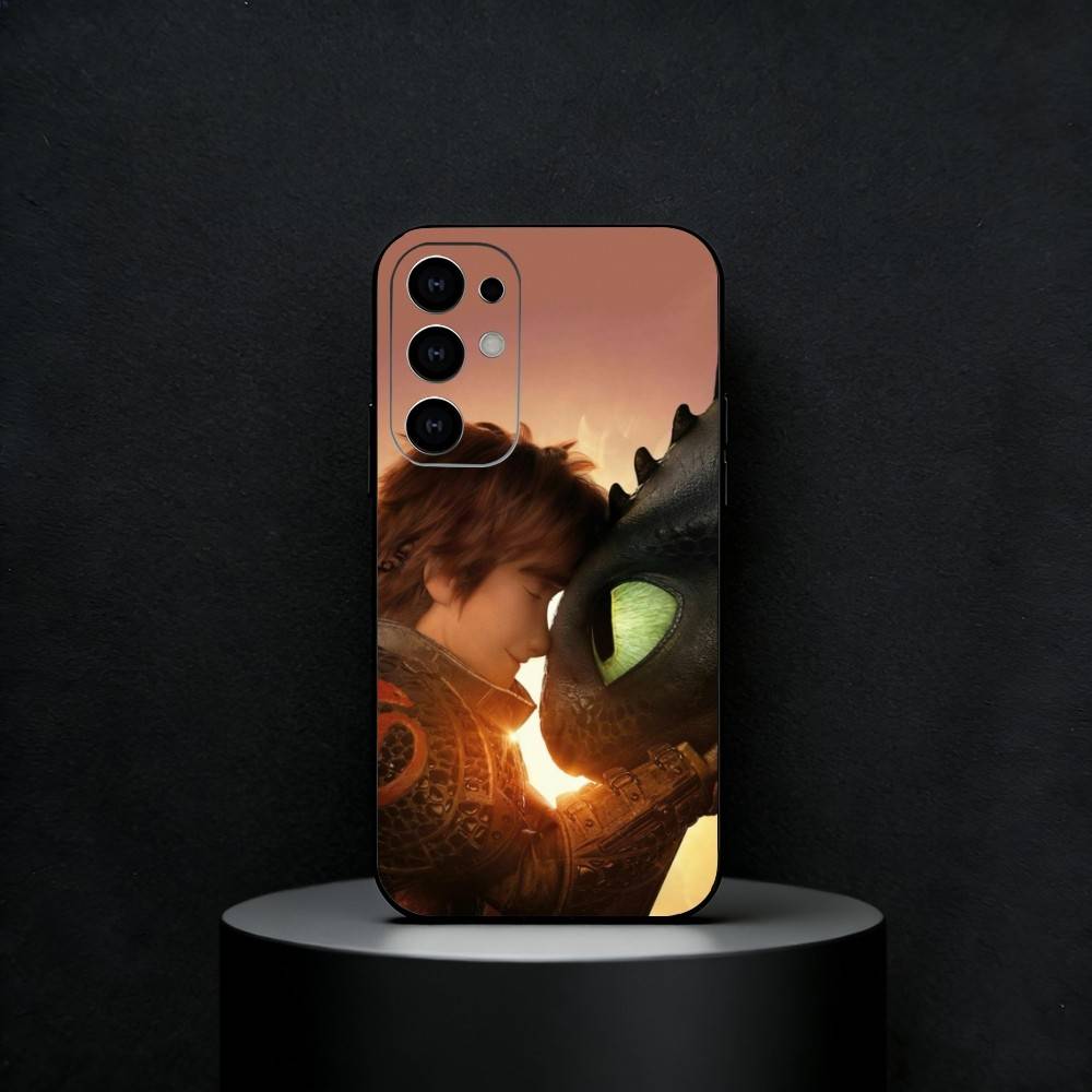 How To T-Train Your D-Dragon Phone Case For Samsung S25,24,23,22,30,21,10,9,Ultra,Plus,FE 5G Black Soft Case