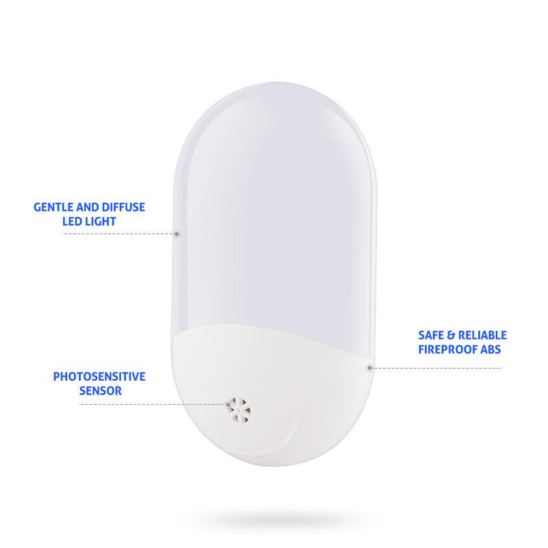 Intelligentes Nachtlicht: Kreative Nachttischlampe & Einsteck-Flurleuchte, Ideal zum Stillen & für lichtgesteuerte Umgebungen
