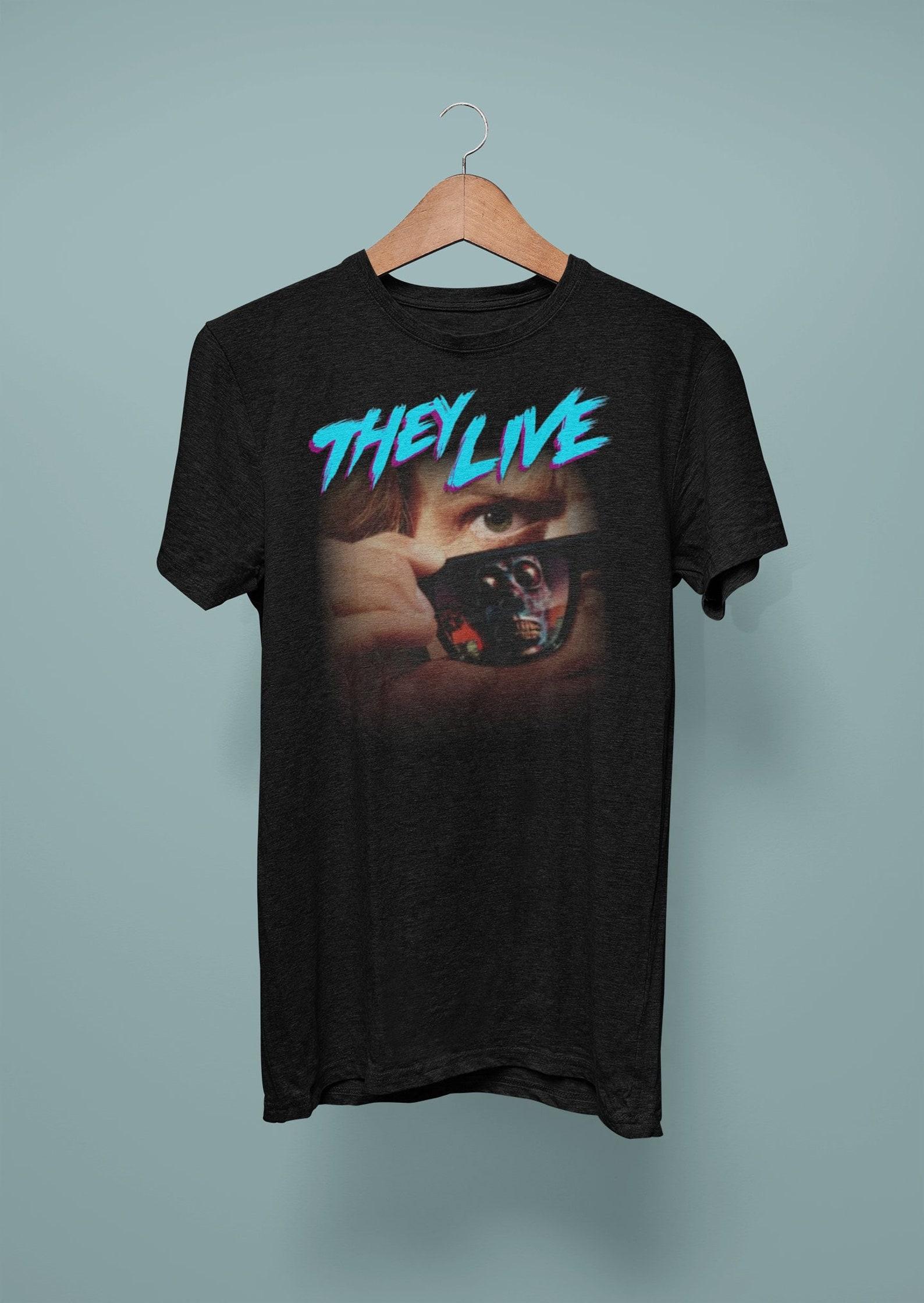 They Live Unisex Shirt | Cult Film 80s horror Vintage T-Shirt, Gift Tee For You And Your Friends L