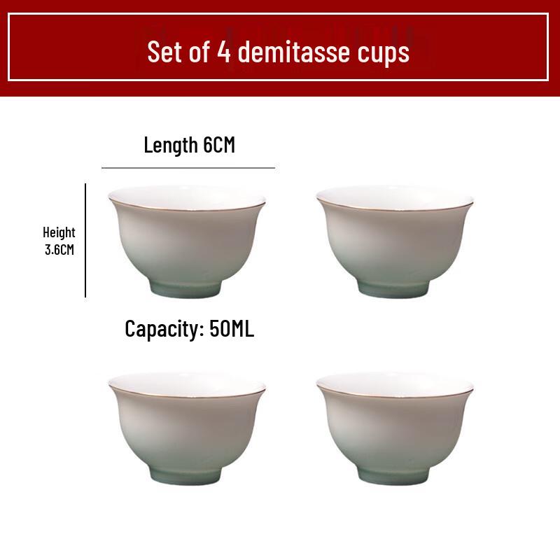 Yilutang Sky Cyan White Porcelain Gongfu Tea Set