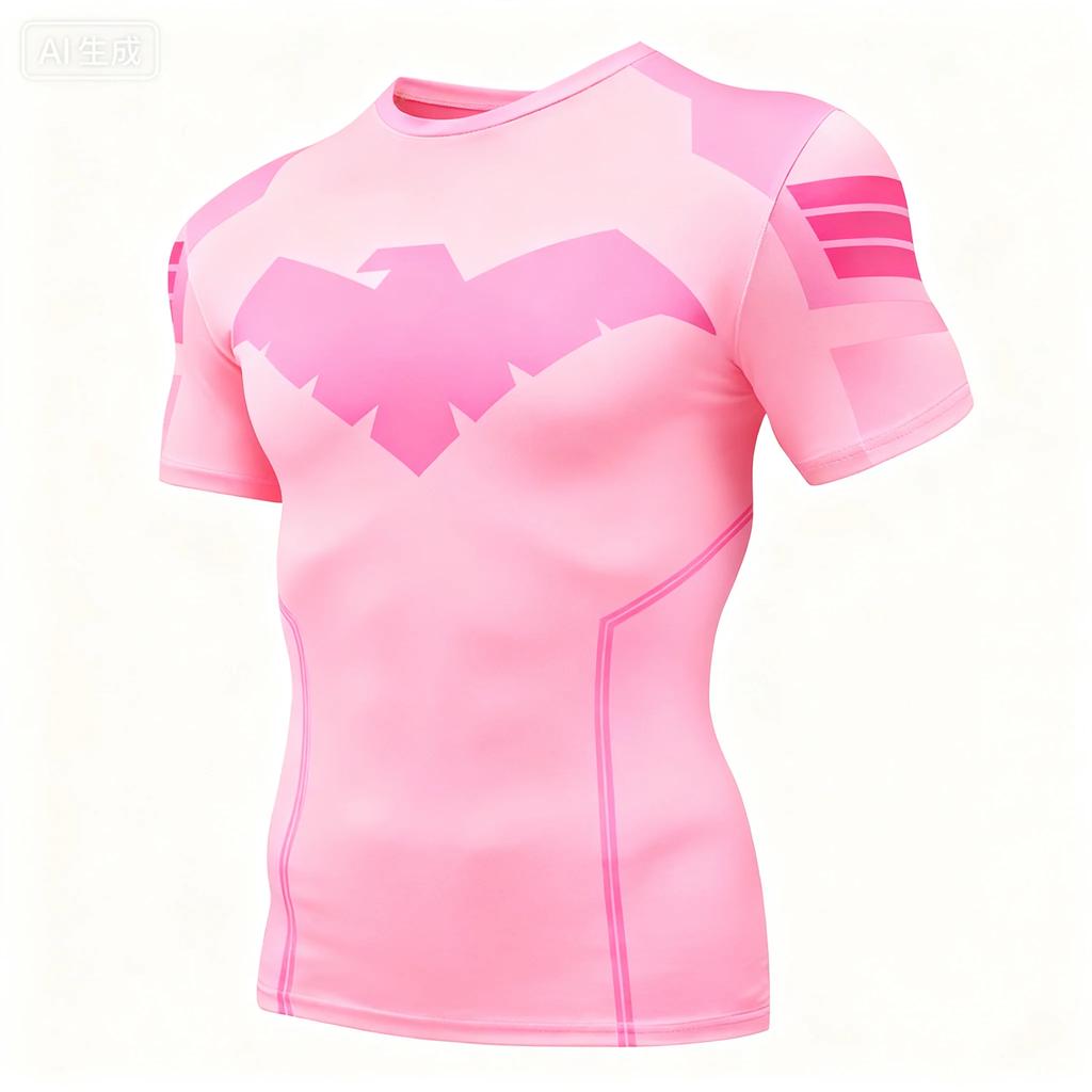 Night Wing 3D Print Boxing Training Men T-shirt Summer Daily Outdoor Sports Fitness Casual Quick-drying Breathable Short-sleeve