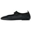 Zara Lightweight Vintage Ballet Flats Elastic Leather Round Toe Flat Mary Jane Shoes 0.5cm Women Flats Black 12541510-38
