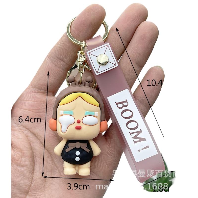 Crybaby Doll Pendant Keychain 3D Cartoon Soft Plastic Girl Bag Hanging Decoration Crybaby Crybaby Blind Box
