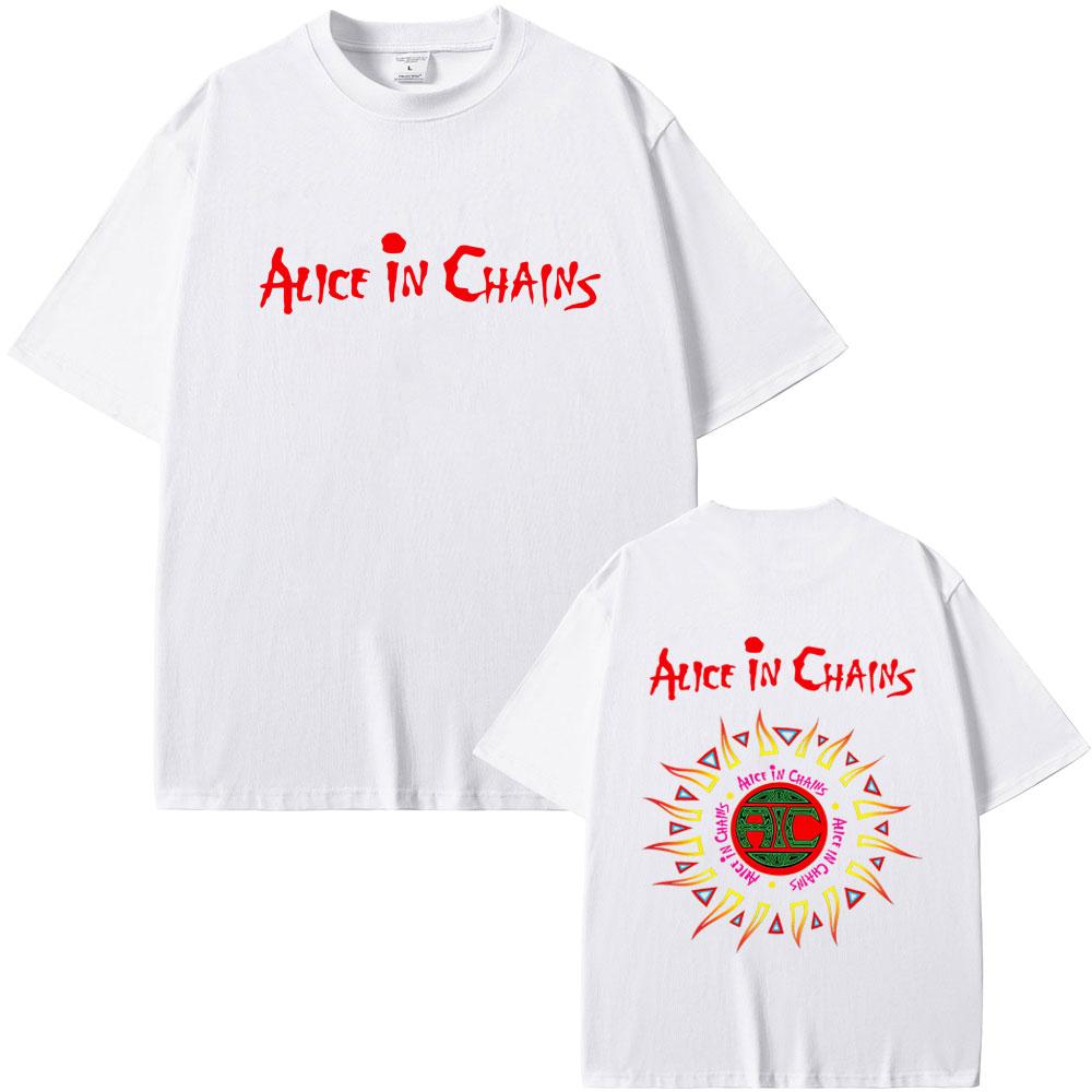 Rock Band Alice In Chains Graphic Tshirt Men Women Vintage Gothic Punk T Shirt Male Classic Oversized Tshirts Tops Streetwear