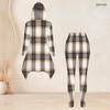 Women Plus Size Printed Hooded Long Sleeve High Low Top And Fitted Pants Two Piece Set