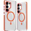 Applicable To Samsung S26Ultra Magnetic Mobile Phone Case Two-color Transparent S25Fe All-inclusive Airbag Anti-drop S24 Hard